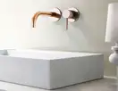 Смеситель для раковины (умывальника) REA LUNGO ROSE GOLD розовое золото настенный скрытого монтажа (REA-B8548)