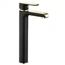Rea Bloom Black Gold Змішувач для раковини, високий, чорний (REA-B9936)