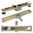Трап для душа REA PURE NEO MIRROR GOLD PRO 100 см (REA-G5611)