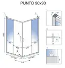 Душевая кабина REA PUNTO 90х90 (REA-K0867)