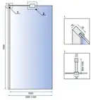 Душевая стенка REA AERO N 110 CHROME (REA-K3021)