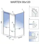 Душова Кабіна REA Marten 90x120см REA-K4002