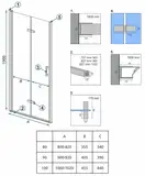 Душевая дверь REA MOLIER CHROME 80 (REA-K6367)