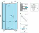 Rea Axin Chrom Душова кабіна 90x90, прозоре скло (REA-K8779)