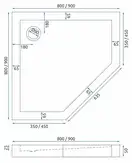 Душевая кабина REA HEX BLACK 90х90 (REA-K8979)