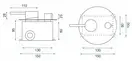 Душевая система с термостатом REA MILER GOLD + BOX скрытого монтажа (REA-P6714)