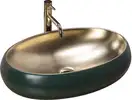 Умывальник (раковина) REA MELANIA GREEN / GOLD накладной (REA-U0467)
