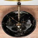Rea Sofia Marble Black Умивальник накладний, чорний (REA-U5611)