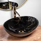 Rea Sofia Marble Black Умивальник накладний, чорний (REA-U5611)