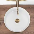 Умывальник (раковина) REA SAMI WHITE BRUSHED GOLD накладной (REA-U6630)