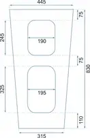 Умывальник (раковина) Rea DARIA MARBLE напольный (REA-U6678)