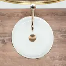 Rea SAMI GOLD EDGE Умивальник накладний, білий (REA-U6758)
