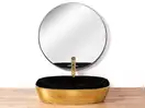 Rea Rich Gold/Black накладна раковина (REA-U9600)