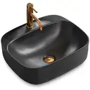 Умывальник (раковина) REA LUIZA 50 BLACK MAT накладной черный (REA-U9608)