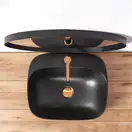 Умывальник (раковина) REA LUIZA 50 BLACK MAT накладной черный (REA-U9608)