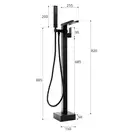 Змішувач для ванни Yoka ROMA BLACK MATT черный напольный (BP.ROMA BLK)