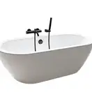 Змішувач для ванни Yoka SUNTO BLACK черный настенный з виливом (BP.SUNTO-BLK)