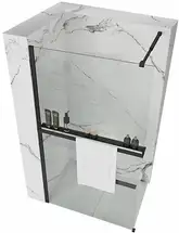 Душова Стінка REA Aero Чорний 80 + Evo KPL-7580-00652