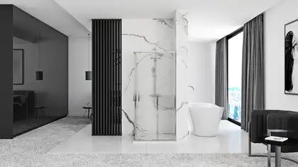 Душова Кабіна REA Punto 90x90 + Душовий Піддон Savoy KPL-0867-1906