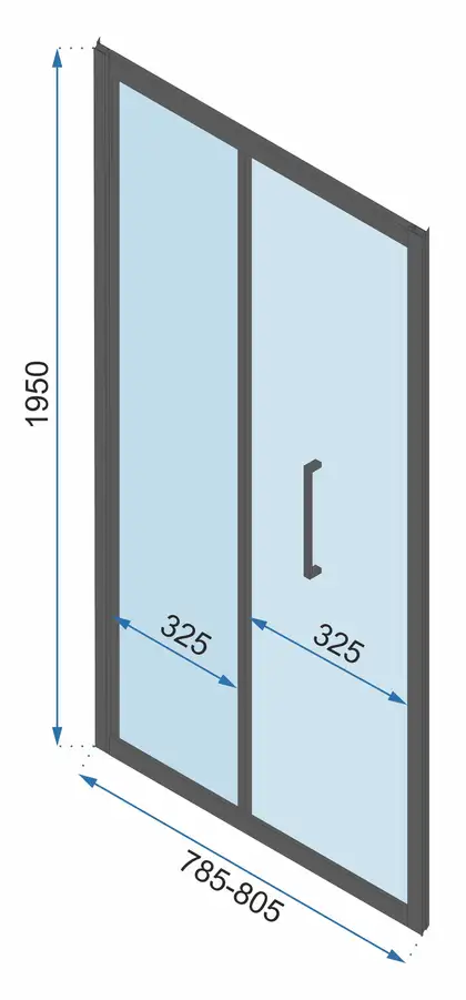 Rea Душова Кабіна Rapid Fold 80x80 KPL-6418-6421