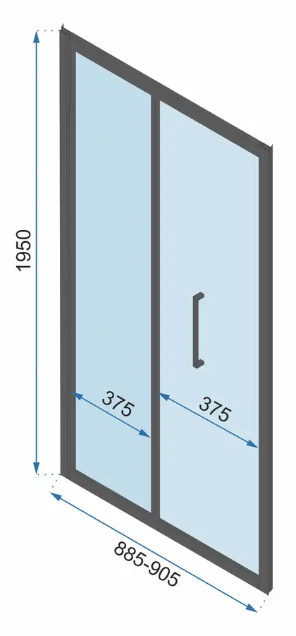 Душова Кабіна REA Rapid Fold 100x90 KPL-6420-6422