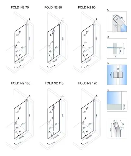 Душова Кабіна REA Fold N2 KPL-K7438-K7438 (KPL-7438-7438)