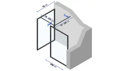 Душова Кабіна Rea Bler-1 80 + 110 KPL-7952-7956