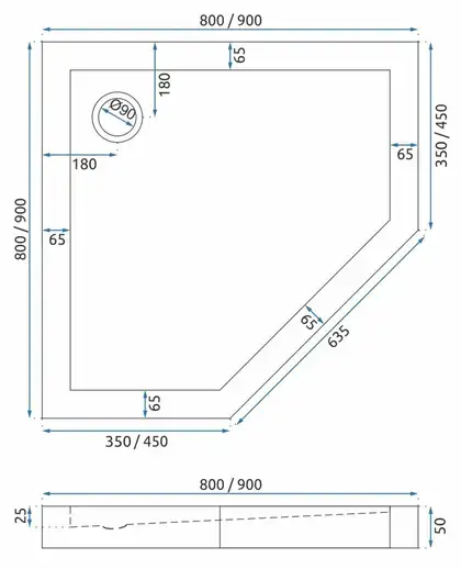 Душова Кабіна Rea Axin 80x80 + Душовий Піддон 80x80 KPL-K8778-8544