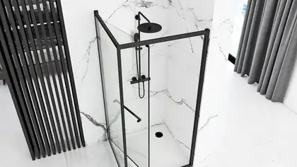 Душова Кабіна REA Space In Чорний 90x90 REA-8881