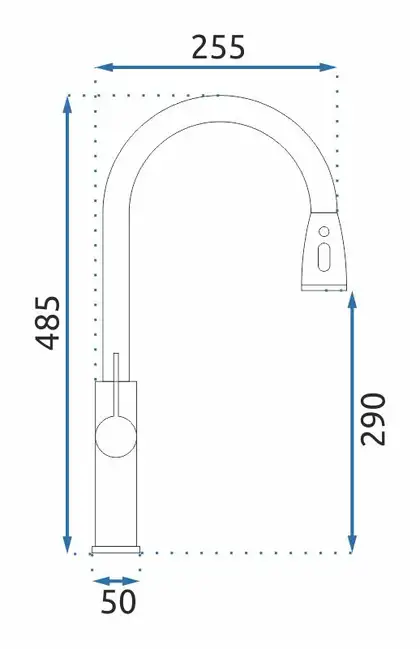 Rea NEST CHROME Змішувач для кухні, хром (REA-B2056)
