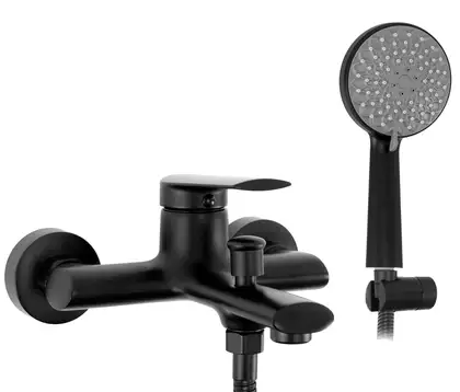 Rea Buzz Black Змішувач для ванни, чорний (REA-B3421)