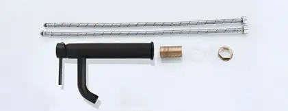 Смеситель для раковины (умывальника) REA LUNGO BLACK черный высокий (REA-B4103)