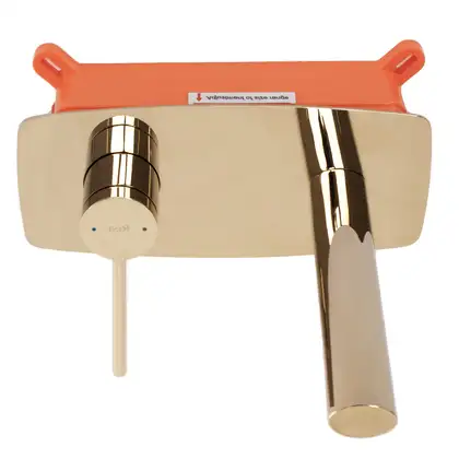 Смеситель для раковины (умывальника) REA OVAL GOLD + BOX скрытого монтажа (REA-B5125)