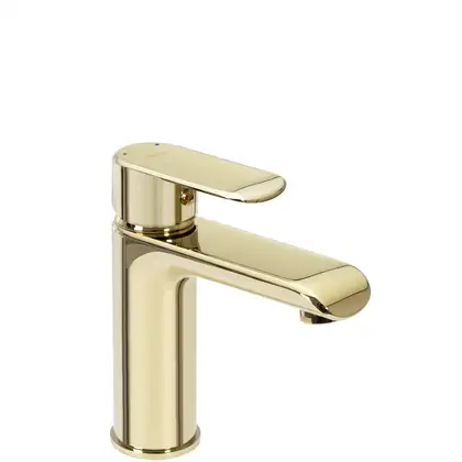 Смеситель для раковины (умывальника) REA BLOOM GOLD золото низкий (REA-B6200)