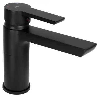 Смеситель для раковины (умывальника) REA ARGUS BLACK черный низкий (REA-B6210)