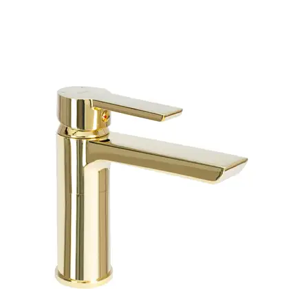 Смеситель для раковины (умывальника) REA  ARGUS GOLD золотой низкий (REA-B6212)