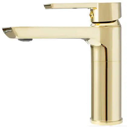 Смеситель для раковины (умывальника) REA  ARGUS GOLD золотой низкий (REA-B6212)
