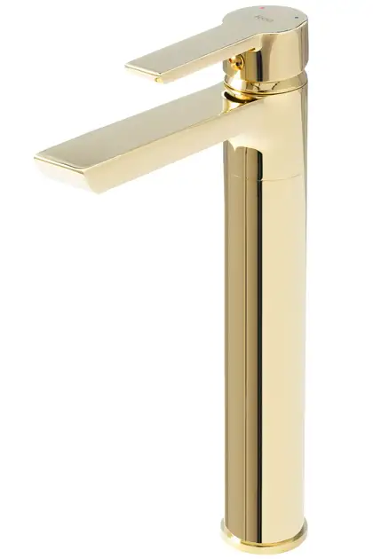 Смеситель для раковины (умывальника) REA ARGUS GOLD золотой высокий (REA-B6213)