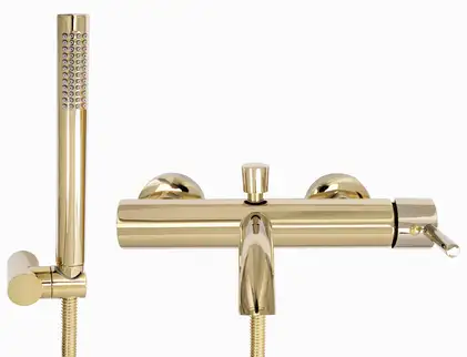 Rea Lungo Gold Змішувач для ванни та душу, золотий (REA-B6635)