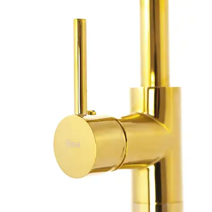 Смеситель для ванны REA ORTIS GOLD золотой напольный (REA-B7430)