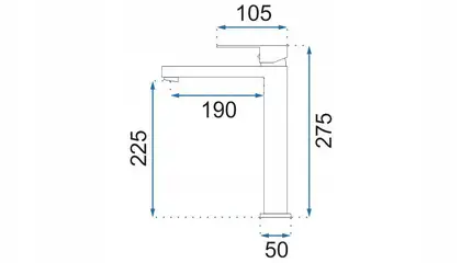 Rea FENIX CHROM Змішувач для раковини, хром (REA-B9851)