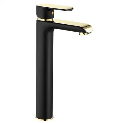 Rea Bloom Black Gold Змішувач для раковини, високий, чорний (REA-B9936)