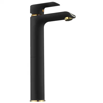 Rea Bloom Black Gold Змішувач для раковини, високий, чорний (REA-B9936)