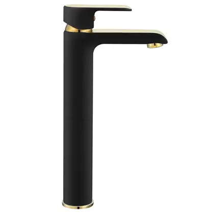 Rea Bloom Black Gold Змішувач для раковини, високий, чорний (REA-B9936)