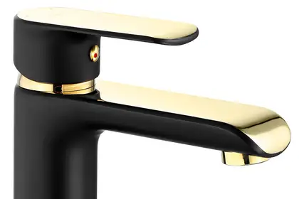 Rea Bloom Black Gold Змішувач для раковини, високий, чорний (REA-B9936)