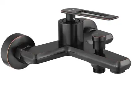 Змішувач для ванни та душу REA BLADE OLD BLACK чорний настінний (REA-B9975)