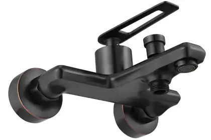 Змішувач для ванни та душу REA BLADE OLD BLACK чорний настінний (REA-B9975)