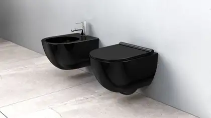 Подвесное биде REA CARTER BLACK черный (REA-C4210)
