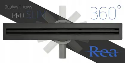 Rea Neo Slim Pro Black Трап для душу, чорний (REA-G8901)
