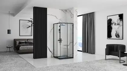 Душевая кабина REA PUNTO BLACK 80х80 (REA-K4800)